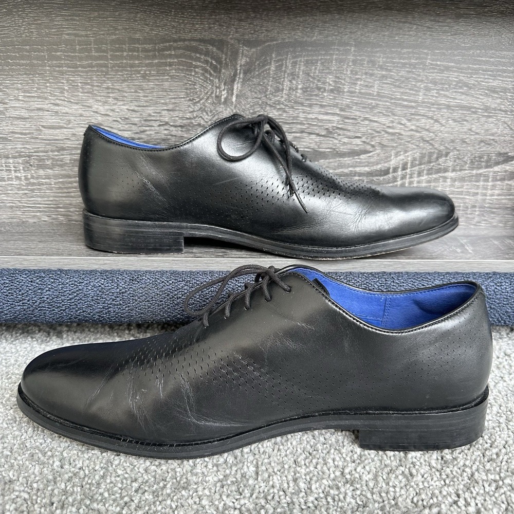 Cole Haan Men's Washington‎ Grand Laser Wingtip Oxford Black Style C23999, Sz 13